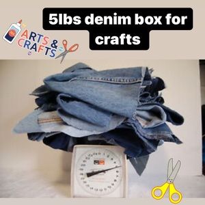 5lbs DENIM 4 crafts box crafts art, jeans creative